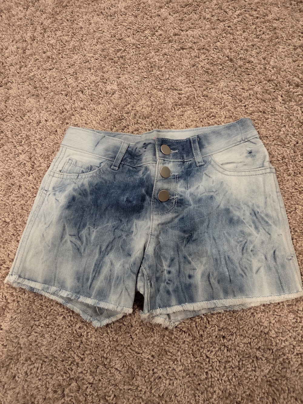 The Children's Place Blue Tie Dye Shortie Short Court Jean Shorts
